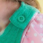 RuffleButts Girls Terry Cover-Up Romper - Bright Green, 2T