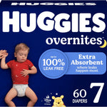 Huggies Size 3 Overnites Baby Diapers: Overnight Diapers, Size 3 (16-28 lbs), 132 Ct (2 Packs of 66), Packaging May Vary