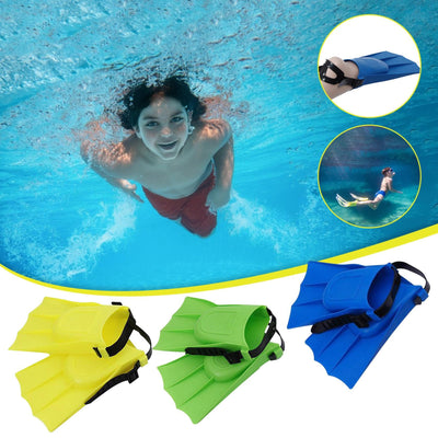 Kids Flippers, Kids Swim Fins, Flippers for Kids, Short Youth Flippers Swimming Training Fins for Swimming and Diving, Lap Swimming Pool Snorkeling,Flippers for Children Girls Boys Beginner (Yellow)