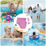HECCEI Baby Swim Diapers (Pink, 6-12 Months)