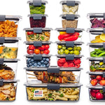 Rubbermaid Brilliance Food Storage Containers, Set of 5 (10 Pieces), BPA-Free, Leak-Proof, Clear