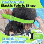 Vvinca Kids Goggles with Comfort Fabric Strap, Kids Swim Goggles Wide View Anti-Fog/UV No Leaking Swimming Goggles for 3-14