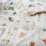 aden + anais Essentials Baby Burpy Baby Bib, 100% Cotton Muslin, Soft Absorbent 4 Layers, Multi-Use Burp Cloth and Bib, 22.5” X 11”, Single, Elephant Circus