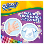 Crayola Clicks Retractable Markers Bold (10ct), Teacher Classroom School Supplies, Spring Crafts, No Dry Washable Markers for Kids