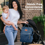 KeaBabies Baby Diaper Bag Backpack - Large Baby Bag for Boys, Girls, Waterproof Multi Function Travel Diaper Backpack with Changing Pad, Durable Travel Essentials for Moms and Dads (Navy Blue)