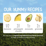 Happy Baby Organics Clearly Crafted Stage 2 Baby Food Bananas, Pineapples, Avocado & Granola, 4 Ounce Pouch (Pack of 16) (Packaging May Vary)