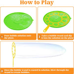 JOYIN Big Bubble Wands Set Bulk for Kids Summer Outdoor Activity Party Favors, 18 Pcs Giant Bubble Maker with Tray, 12" Large, 6 Pcs Solution Suitable for All Age People