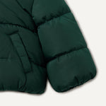 Amazon Essentials x Sofia Grainge Toddler Boys' Water-Resistant Hooded Puffer Jacket, Dark Green, 2T