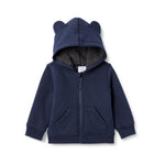 Amazon Essentials Unisex Babies' Sherpa Lined Full Zipper Hoodie, Navy, 18 Months