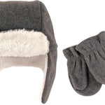Hudson Baby Unisex-Baby Fleece Trapper Hat and Mitten Set