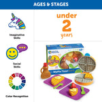 Learning Resources New Sprouts Waffle Time - Breakfast Pretend Play Food Kitchen Toys, Montessori Educational Game, Fine Motor Skills, Gifts for Boys and Girls