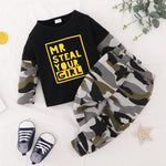 Kucnuzki 2T Boys Clothes Kids Baby Boys Clothes Long Sleeve Boys Shirts Tees Sweatshirt Tops Shirt Sweatpants Pants Set 2T-3T Boy Boutique Clothes Fall Winter Baby Clothes Boy