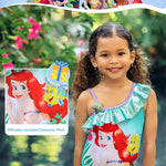 Disney Princess Girls One Piece Swimsuits Ruffle Toddler Girl Swimsuit Cute Little Girls Bathing Suit Girls' Swimwear Green 3t-4t