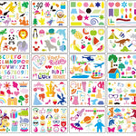 HADDIY Kids Drawing Stencils Set, 20 Pcs Plastic Stencil Kit 300+ Patterns Drawing Templates for Girls & Boys Gift and Card Making