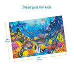 Melissa & Doug Underwater Ocean Floor Puzzle, 48 pc Jumbo Jigsaw Puzzle, Educational Screen Free Activity for Toddler, Preschoolers and Kids Ages 3+ (2 x 3 Feet) - FSC Certified