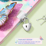 WERNNSAI 3D Butterfly Kids Diary for Girls, Secret Diary with Lock and Keys, Kids Journal Notebook Birthday Christmas Gift for 6 7 8-12 Year Old Girls, School A5 Lined Writing Drawing Notepad