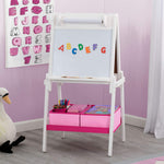 Delta Children MySize Kids Double-Sided Storage Easel -Ideal for Arts & Crafts, Drawing, Homeschooling and More, Bianca White