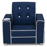 Delta Children Chelsea Kids Upholstered Chair with Cup Holder, Navy