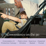 Ergobaby Metro 3 All in One Compact Baby Stroller - Lightweight Travel Stroller - Easy One-Hand Fold for Overhead Airplane Storage (Carries up to 50 lbs) - Car Seat Compatible - Graphite Grey