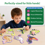 Skillmatics Step by Step Puzzles - 40 Piece Jigsaw & Toddler Puzzle, Montessori Educational Toy for Boys & Girls, Farm Animals, Travel Friendly, Gifts for Kids Ages 3, 4, 5 and Up