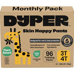 DYPER Toddler Training Pants 3T-4T for Boys & Girls Hypoallergenic, Unscented, Plant-Based & Perfect for Sensitive Skin, Leakproof Potty Training Pants for Day & Overnight Protection