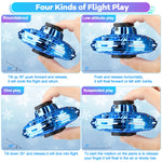 Vantexi Drone for Kids Flying Toys,2026 Upgrade LED Fidget Spinner, Hand Operated Fidget Flying Spinner Toy for Indoor Outdoor,Christmas Birthday Gifts for 6 7 8 9 + Year Old Boys Girls(Blue,ABS)