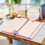 Purple Glitter Notebook, 8.4"x 5.7", 200 Lined Pages, No-Shed Sparkle Journal for Girls & Women, A5 Hardcover Diary for Writing, Birthday Gift for Teen Kids, Trendy Stuff for 6 8 9 10 11 12 Year Old