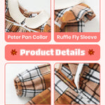 Little Girls Clothes 3t 4t Girl Fall Clothes Cute Brown White Plaid Winter Kids Dress Toddler Long Sleeve Swing Checkered Dresses Toddler Outfit