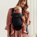 BabyBjörn Baby Carrier Mini, Black, 3D Mesh | Newborn Carrier (7-25 lbs), Ergonomic, Easy-to-Use