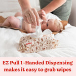 Huggies Calm Baby Wipes, Unscented, Hypoallergenic, 10 Push Button Packs (560 Wipes Total)
