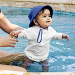 green sprouts Baby Toddler Eco Snap Swim Diaper - White Seashells - 18mo