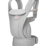 Ergobaby Omni Deluxe Baby Carrier for Newborn to Toddlers 0-48 Months (7-45 lbs) - 4-Position Breathable Mesh Baby Carrier with Ergonomic Support, Storage Pockets, and Sun Hood - Pearl Grey
