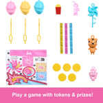 Barbie Mysteries: Beach Detectives Malibu Doll & Cotton Candy Game Booth Playset with 20 Accessories Including Prizes