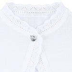 Lilax Baby Girls' Knit Long Sleeve Button Closure Bolero Cardigan Shrug 3-6 Months White