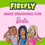 FIREFLY Clean N' Protect Barbie Toothbrush, Antibacterial Cover, Ages 3+