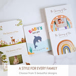 Baby Album Memory Book for Girl or Boy - First 5 Years Unisex Bohemian Rainbow Keepsake Journal to Log Newborn Milestone - Photo Album Scrapbook for Baby Shower - Unique New Parents Gifts for Couples