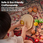 PlanToys 7 Piece Assorted Fruit Kitchen Food Playset (3600) | Sustainably Made from Rubberwood and Non-Toxic Paints and Dyes