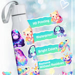 100 Pcs Cute Rainbow Animal Stickers Pack for Kids Girls Teens, Kawaii Waterproof Vinyl Decals,Cartoon Starry Animal Sticker for Water Bottle,Laptop,Luggage,Skateboard,Teaching Rewards,Party Favors