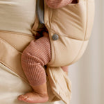 BabyBjörn Baby Carrier Mini, Beige, Woven | Newborn Carrier (7-25 lbs), Ergonomic, Easy-to-Use