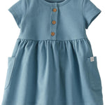 Little Planet by Carter's Baby & Toddler Girls' Organic Cotton Dress, Blue Wash