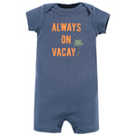 Hudson Baby Unisex Baby Cotton Rompers, Vacay, 9-12 Months