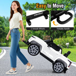 Costzon Ride on Car, 12V Licensed Chevrolet Truck, Kids' Electric Vehicles with Remote Control, Rear Storage, Music, USB, Lights & Spring Suspension, Kids Car Toy for Aged 3+ (Truck, White)