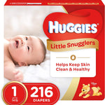 Huggies Size Newborn Diapers, Little Snugglers Baby Diapers, Size Newborn (up to 10 lbs), 31 Count, Packaging May Vary