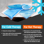 ICEWRAPS Reusable Multipurpose Gel Ice Packs in 4 Sizes - Hot Cold Pack for Kids Injuries, First Aid, Sport Injuries, Breastfeeding, Wisdom Teeth, Muscle and Joint Pain Relief - 7 Pack