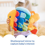 Melissa & Doug K’s Kids, Flip Fish Stuffed Animal, Soft Baby Book, Multi-Textured Squeaking & Crinkling Infant Sensory Toys for Babies with Baby Mirror, Tummy Time Toys for Infants Ages 0–9 Months