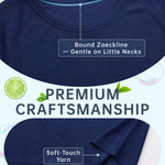 PUMYOON Baby Boys Swim Shirt, Toddler Long Sleeve Rash Guard – UPF 50+ Sun Protection, Quick Dry Moisture Wicking for Beach, Pool and Outdoor Play Navy