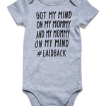 Loveternal Baby Girl Boy Clothes 6-9 Months Cute Outfits Romper Baby Stuff Mind on My Mommy Announcement Unisex Newborn Music Aunt Jumpsuit Short Sleeve Bodysuits Shower Gift