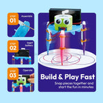 Klever Kits 6 in 1 Electric Robot Kits, Make Your Own Stem Toys for Ages 8-13, Stem Activities Educational Science Kits for Boys and Girls Birthday Gifts