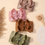 doboi 12pcs Big Baby Bows Baby Girl Headbands Ribbon Bow Hair Accessories Nylon Headband Bows for Baby Girls Infant Newborn Toddler
