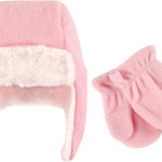 Hudson Baby Unisex-Baby Fleece Trapper Hat and Mitten Set